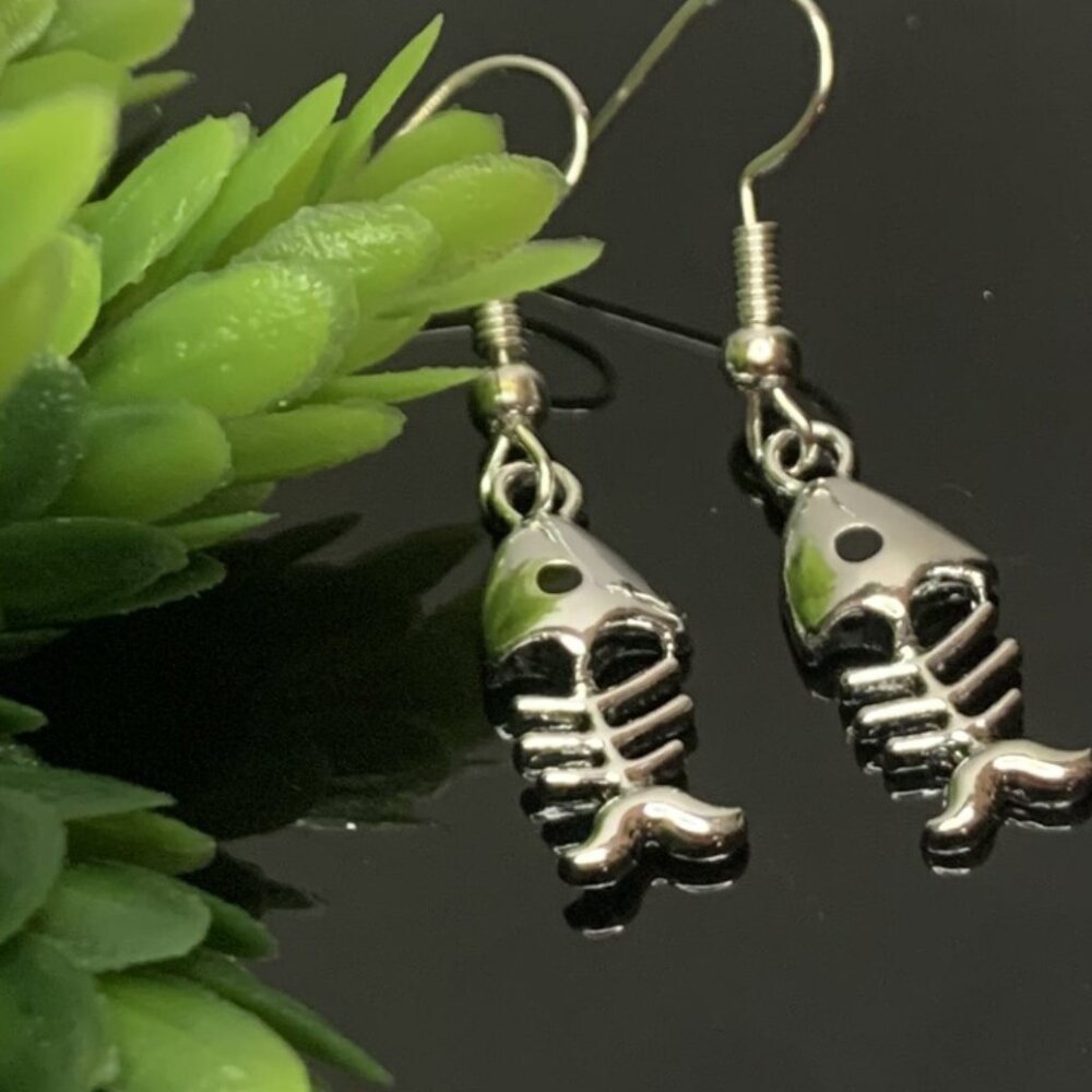 Fish Bones Earring, Fishing Earring, Fish Jewelry, Gift Idea, Cute Earring